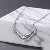 Double Wave Pave Pendant Necklaces | Layered Styling | 925 Sterling Silver | Made-to-Order