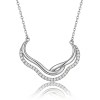 Double Wave Pave Pendant Necklaces | Layered Styling | 925 Sterling Silver | Made-to-Order