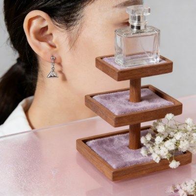 Triangular Bezel Drop Earrings | Daily Wear | 925 Sterling Silver Jewelry | Private Label