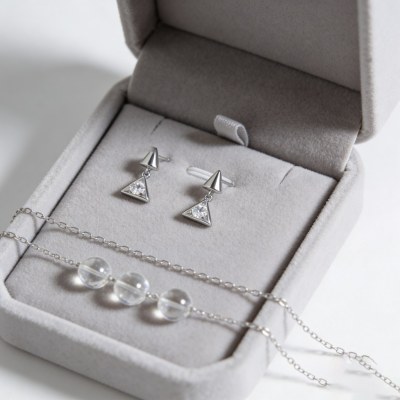 Cone Triangle Drop Earrings | Evening Edit | 925 Sterling Silver | Private Label