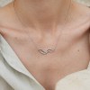 Polished Wave Pave Pendant Necklaces | Coastal Chic | 925 Sterling Silver | Tailored
