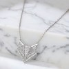 Origami Fox Pave Pendant Necklaces | Personalized Gifts | 925 Silver | Made-to-Order