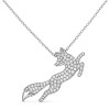 Leaping Fox Pave Pendant Necklaces | Statement Looks | 925 Sterling Silver | Custom-Made