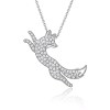 Running Fox Pave Pendant Necklaces | Boutique Collections | 925 Silver | Made to Order