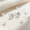 Diamond Shape Solitaire Stud Earrings | Everyday Essentials | 925 Silver | Custom Made