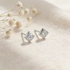 Diamond Shape Solitaire Stud Earrings | Everyday Essentials | 925 Silver | Custom Made