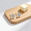 Princess Cut Halo Stud Earrings | Wedding Essentials | 925 Silver | Made to Order