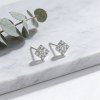 Princess Cut Halo Stud Earrings | Wedding Essentials | 925 Silver | Made to Order