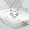 Outline Fox Pave Pendant Necklaces | Woodland Minimalist | 925 Silver | Custom Made