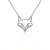 Outline Fox Pave Pendant Necklaces | Woodland Minimalist | 925 Silver | Custom Made
