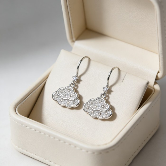 Pave Cloud Drop Earrings | Dreamy Sky Style | Gift Ideas | 925 Silver | Customizable