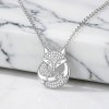 Curled Fox Pave Pendant Necklaces | Celestial Circle Style | 925 Silver | Tailored