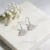 Wave Swirl Cloud Drop Earrings | Cloud Watching Style | 925 Silver | Personalized