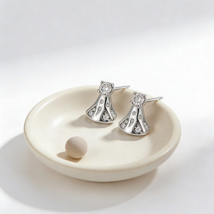 Bell Drop Solitaire Earrings | Bridal Gala Occasions | 925 Silver Jewelry | Bespoke