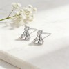 Bell Drop Solitaire Earrings | Bridal Gala Occasions | 925 Silver Jewelry | Bespoke