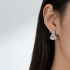 Ripple Fluted Drop Earrings | Romantic Garden Style | 925 Sterling Silver | Personalized