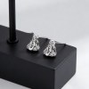 Ripple Fluted Drop Earrings | Romantic Garden Style | 925 Sterling Silver | Personalized