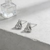 Jellyfish Pave Stud Earrings | Oceanic Grace Style | 925 Sterling Silver | Custom Made