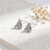 Jellyfish Pave Stud Earrings | Oceanic Grace Style | 925 Sterling Silver | Custom Made
