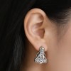 Jellyfish Pave Stud Earrings | Oceanic Grace Style | 925 Sterling Silver | Custom Made