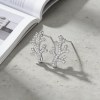 Coral Twig Pave Stud Earrings | Underwater Garden Style | 925 Sterling Silver | Tailored