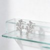 Coral Twig Pave Stud Earrings | Underwater Garden Style | 925 Sterling Silver | Tailored