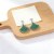 Green Scallop Dangle Earrings | Garden Party Style | 925 Sterling Silver | Bespoke
