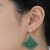 Green Scallop Dangle Earrings | Garden Party Style | 925 Sterling Silver | Bespoke