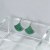 Green Scallop Dangle Earrings | Garden Party Style | 925 Sterling Silver | Bespoke