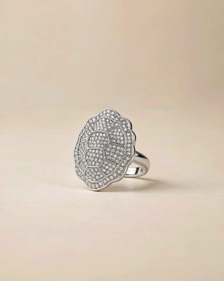 Sea turtle ring in sterling silver