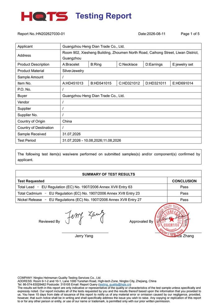 REACH compliance test report for the EU market