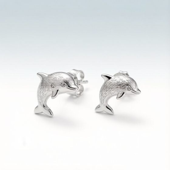 Yangtze Finless Porpoise in 925 sterling silver