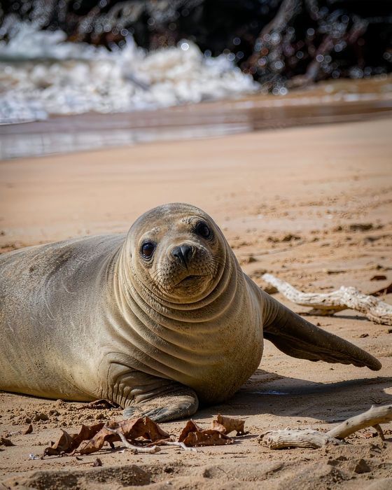 Hawaiian Monk Seal in 925 sterling silver