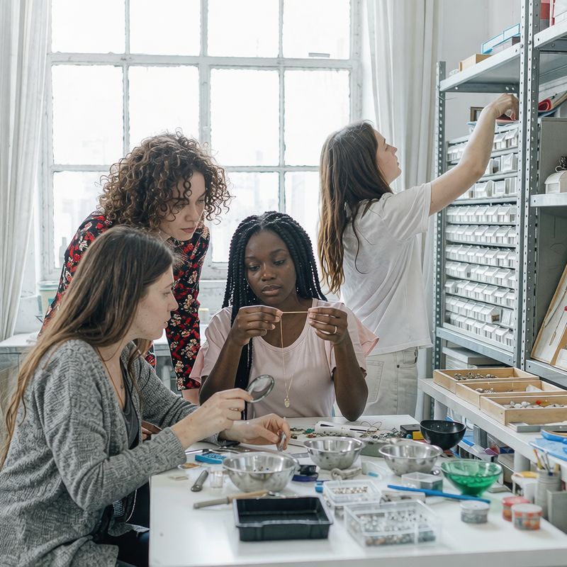 Our silver jewelry crafting team