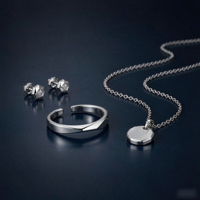 Finished custom silver jewelry ready for delivery