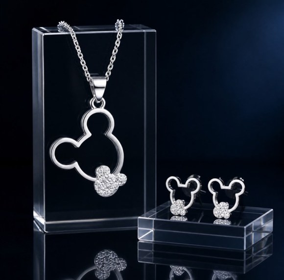 Animal Silhouette CZ Jewelry Set | Necklace and Stud Earrings | 925 Silver | OEM ODM