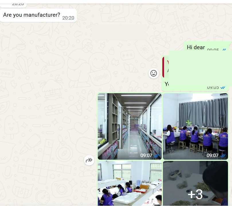Real factory workshop photos sent for verification