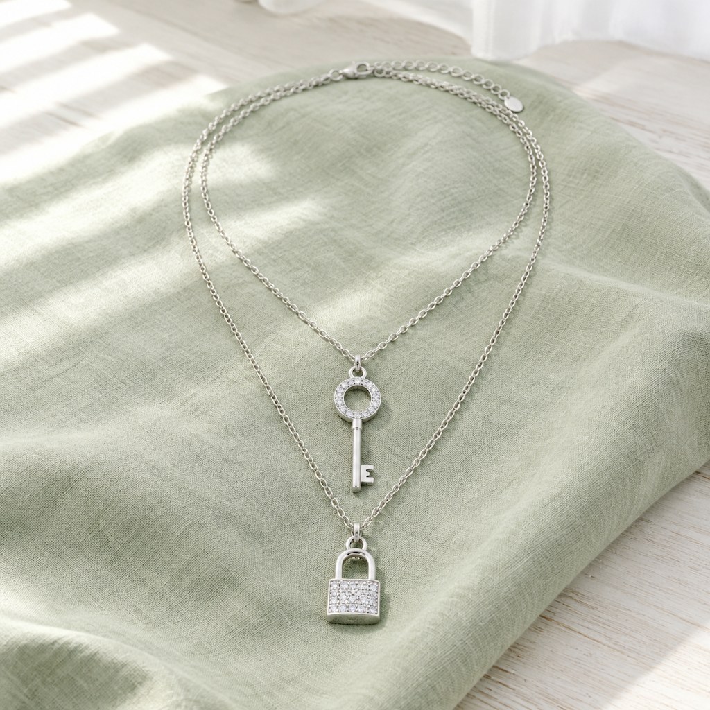 Key and Lock Necklace scene