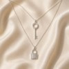 Key and Lock Necklace | Pave Key and Padlock | Layered Gift Edit | 925 Silver | OEM ODM