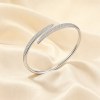 Open Cuff Bangle | Tapered Bypass Ends | Pave Shank | 925 Silver | ODM Manufacturer