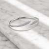 Open Cuff Bangle | Tapered Bypass Ends | Pave Shank | 925 Silver | ODM Manufacturer
