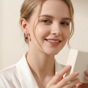 Heart zircon earrings gift for women
