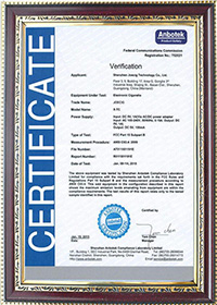 Joecig's qualification,Joecig certificate
