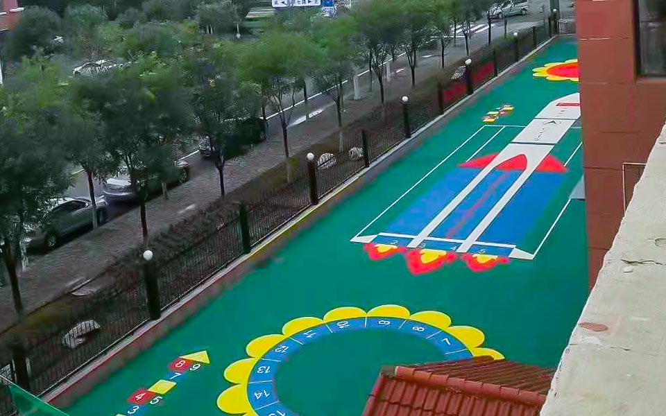 Rubber Running Track Mat Multi-purposes Playground for Kindergarten