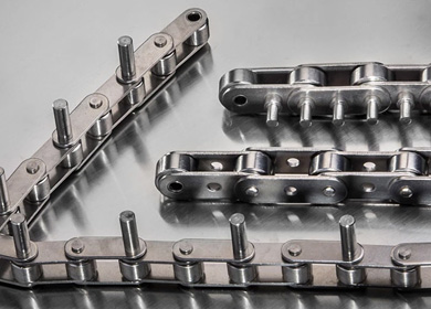 Stainless steel chain with extended pin