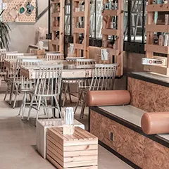 Indoor restaurant chair