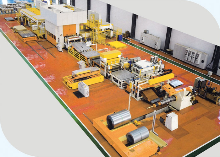 Uncoiling and cutting production line