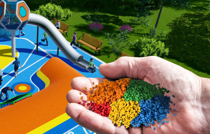 Children's EPDM granule field