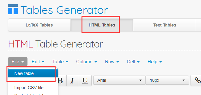 编辑表格的神器--HTML表格代码一键生成